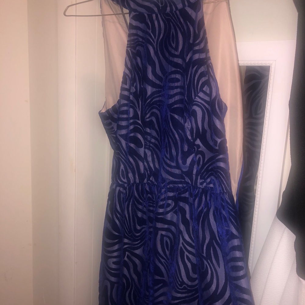 Blue velvet Halter dress